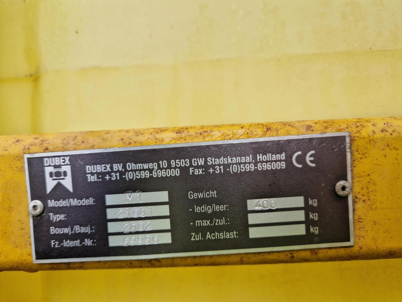 Dubex MODEL 1 - Pulverizador arrastrado: foto 4 Dubex MODEL 1 - Pulverizador arrastrado: foto 4