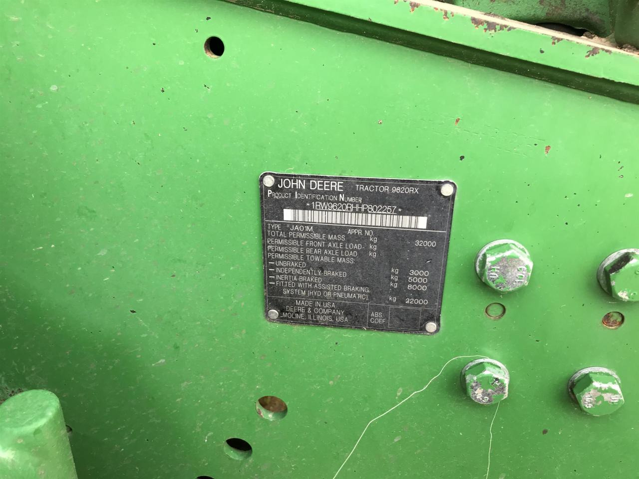 Tractor John Deere 9620RX: foto 13