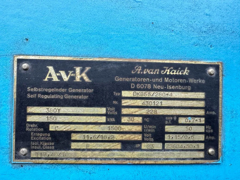 Generador industriale Dorman 6LDTII AvK 150 kVA Noodstroom generatorset Ex Emergency 465 hours: foto 11 Generador industriale Dorman 6LDTII AvK 150 kVA Noodstroom generatorset Ex Emergency 465 hours: foto 11