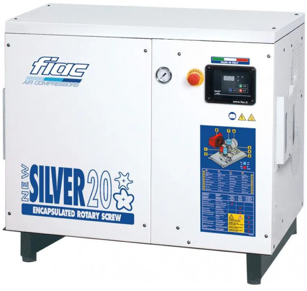 Fiac New Silver 20 Silent 15 kW 1900 L / min 10 Bar Elektrische Schroefcompressor - Compresor de aire: foto 1 Fiac New Silver 20 Silent 15 kW 1900 L / min 10 Bar Elektrische Schroefcompressor - Compresor de aire: foto 1