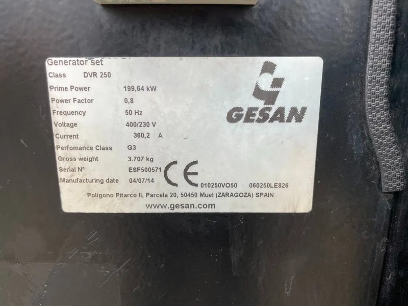 Generador industriale GESAN DVR 250 Volvo Penta - Leroy Somer 250 kVA silent generatorset: foto 9