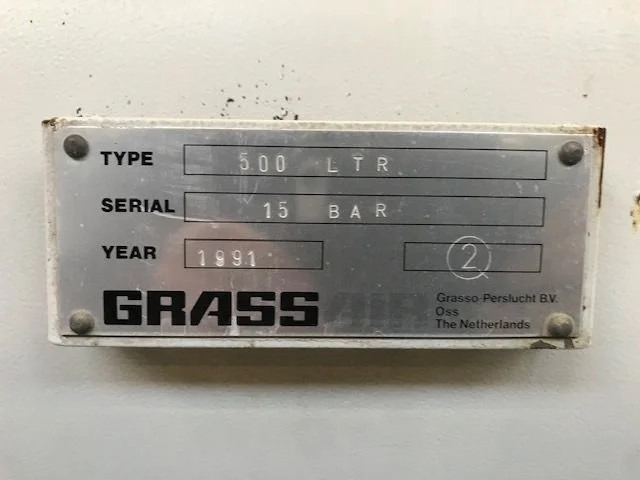 Grassair 500 liter 15 Bar Horizontale luchtketel - Compresor de aire: foto 3 Grassair 500 liter 15 Bar Horizontale luchtketel - Compresor de aire: foto 3