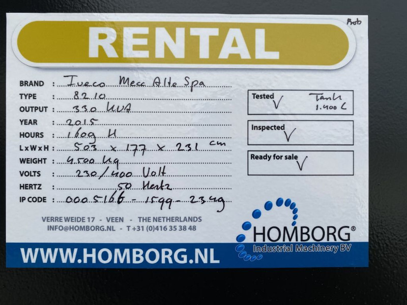 Generador industriale Iveco 8210 Mecc Alte Spa 330 kVA Silent generatorset: foto 17