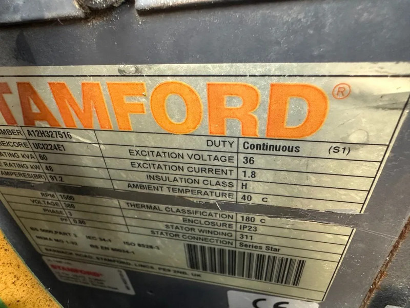Generador industriale Iveco FPT NEF45 SM1A.A004 Stamford 60 kVA Silent Rental generatorset: foto 14