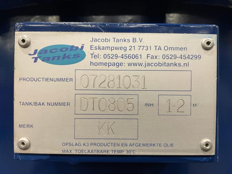Jacobi Dieseltank 1200 Liter Jacobi Kiwa - Tanque de almacenamiento: foto 4 Jacobi Dieseltank 1200 Liter Jacobi Kiwa - Tanque de almacenamiento: foto 4