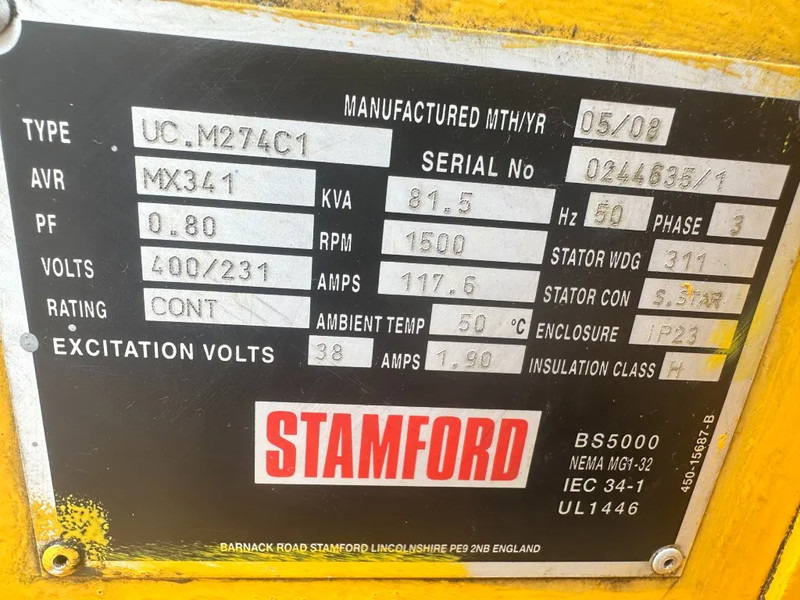 John Deere 4045 HFU 72 Stamford 81.5 kVA Marine Generatorset - Generador industriale: foto 5 John Deere 4045 HFU 72 Stamford 81.5 kVA Marine Generatorset - Generador industriale: foto 5