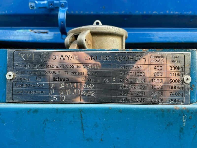 Kiwa IBC 1000 liter Kiwa IBC Dieseltank met keuring - Tanque de almacenamiento: foto 3 Kiwa IBC 1000 liter Kiwa IBC Dieseltank met keuring - Tanque de almacenamiento: foto 3