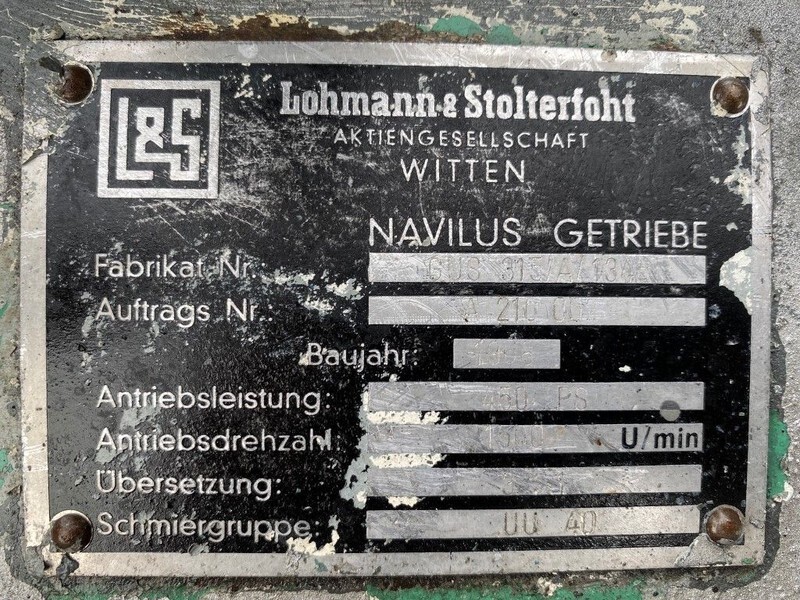 Lohmann & Stolterfoht GUS 315 A Keerkoppeling 450 PK Ratio 3 : 1 Marine Gearbox - Caja de cambios: foto 3 Lohmann & Stolterfoht GUS 315 A Keerkoppeling 450 PK Ratio 3 : 1 Marine Gearbox - Caja de cambios: foto 3