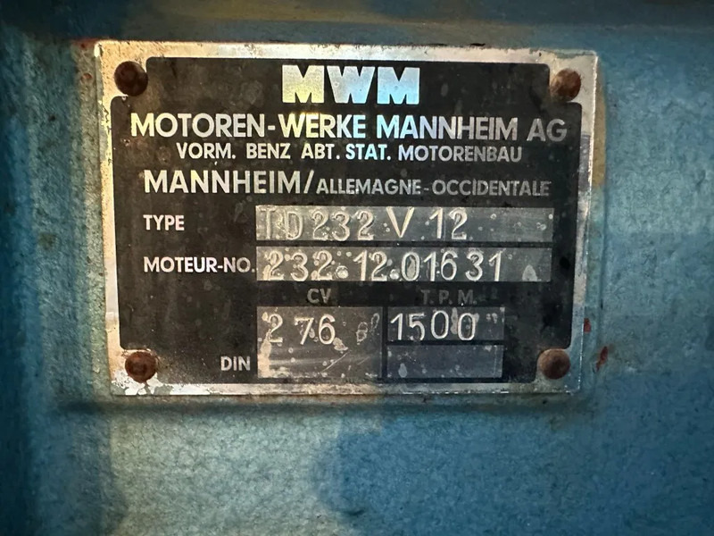 MWM TD 232 V12 Jeumont Schneider 215 kVA noodstroom generatorset - Generador industriale: foto 3 MWM TD 232 V12 Jeumont Schneider 215 kVA noodstroom generatorset - Generador industriale: foto 3