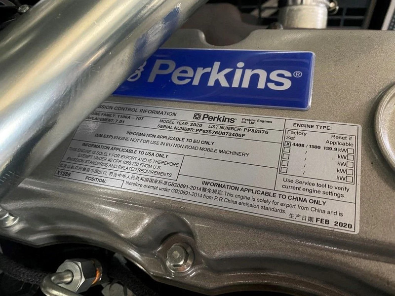 Perkins 1106A-70TG1 Stamford 150 kVA Silent generatorset New ! - Generador industriale: foto 4 Perkins 1106A-70TG1 Stamford 150 kVA Silent generatorset New ! - Generador industriale: foto 4