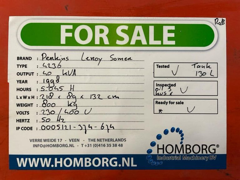 Generador industriale Perkins Leroy Somer 40 kVA open generatorset: foto 13