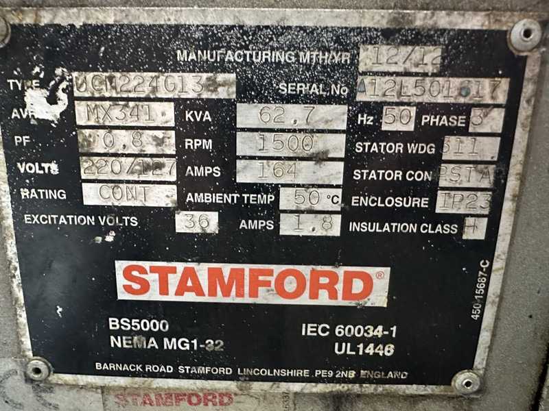 Stamford UCM224G13 Geneartordeel 62 kVA Alternator - Generador industriale: foto 3 Stamford UCM224G13 Geneartordeel 62 kVA Alternator - Generador industriale: foto 3