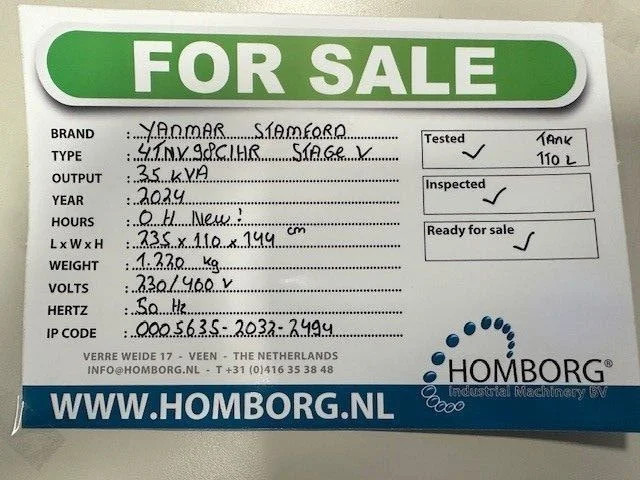 Yanmar Stage 5 Stamford 35 kVA Rental Silent Generatorset Stage V New ! - Generador industriale: foto 2 Yanmar Stage 5 Stamford 35 kVA Rental Silent Generatorset Stage V New ! - Generador industriale: foto 2