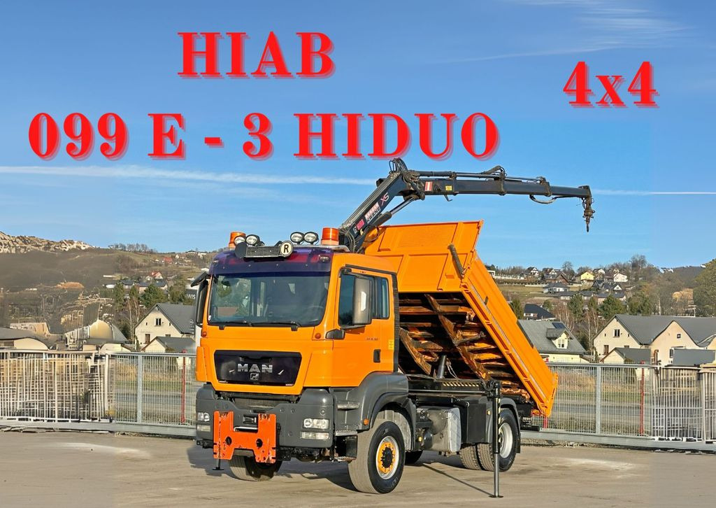 MAN TGS 18.360 * HIAB 099 E-3 HIDUO + FUNK *4x4 - Camión grúa, Camión volquete: foto 1 MAN TGS 18.360 * HIAB 099 E-3 HIDUO + FUNK *4x4 - Camión grúa, Camión volquete: foto 1