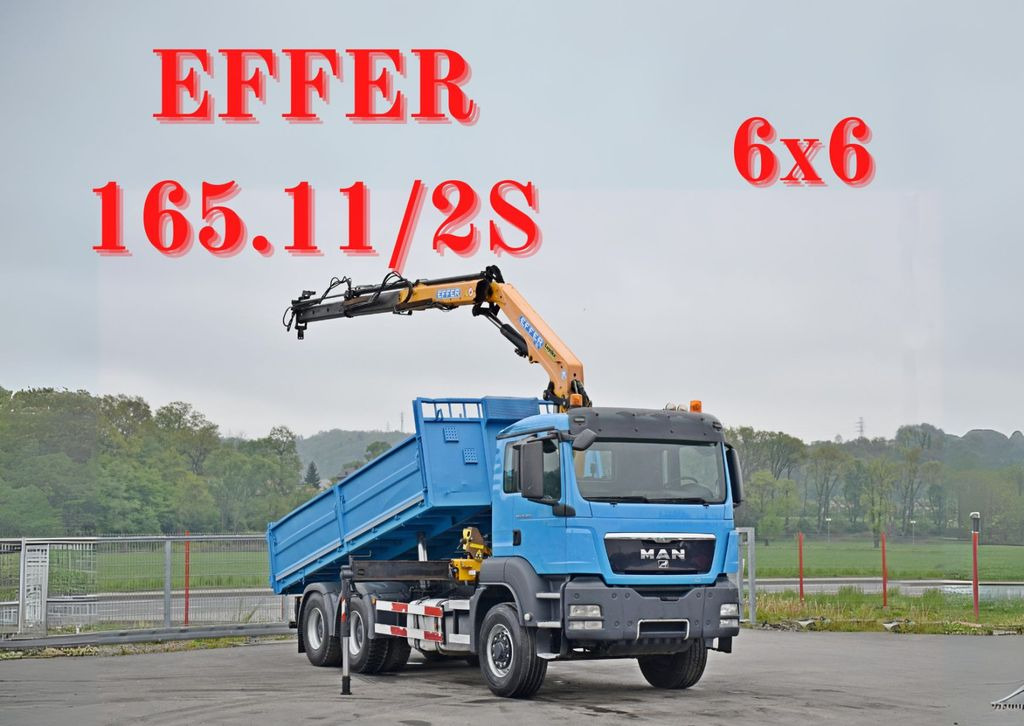 MAN TGS 26.360 Kipper 5,50m*EFFER 165.11/2S+FUNK*6x6 - Camión grúa, Camión volquete: foto 1 MAN TGS 26.360 Kipper 5,50m*EFFER 165.11/2S+FUNK*6x6 - Camión grúa, Camión volquete: foto 1
