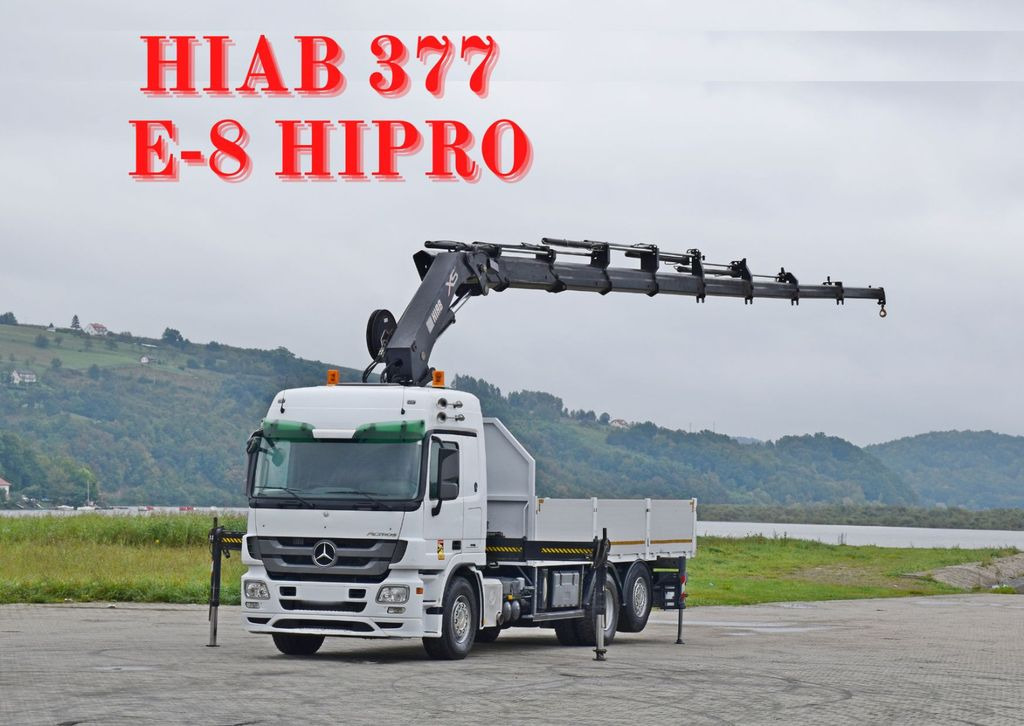 Mercedes-Benz ACTROS 2544 * HIAB 377 E - 8 HIPRO + FUNK* TOP - Camión grúa, Camión caja abierta: foto 1 Mercedes-Benz ACTROS 2544 * HIAB 377 E - 8 HIPRO + FUNK* TOP - Camión grúa, Camión caja abierta: foto 1