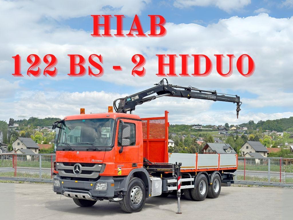 Mercedes-Benz ACTROS 2636*HIAB 122 BS-2 HIDUO + FUNK/6x4 * TOP - Camión grúa: foto 1 Mercedes-Benz ACTROS 2636*HIAB 122 BS-2 HIDUO + FUNK/6x4 * TOP - Camión grúa: foto 1