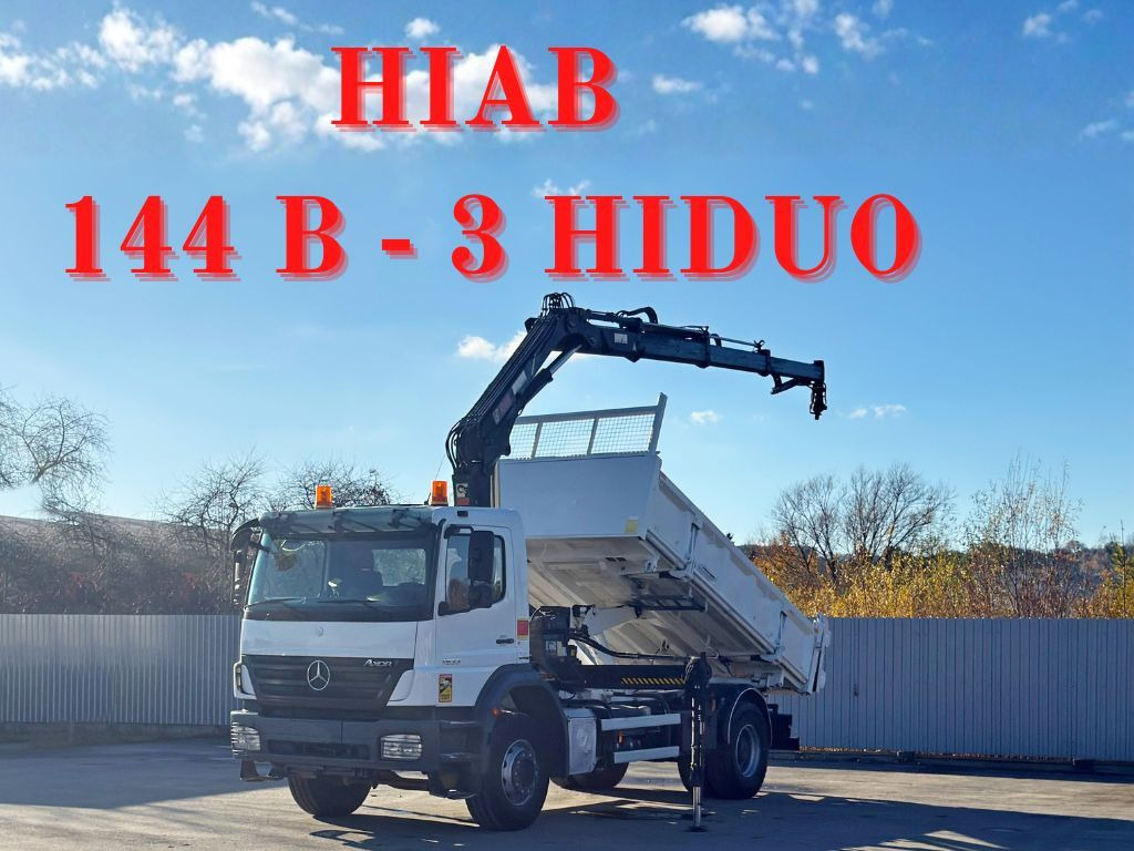 Mercedes-Benz AXOR 1833 * HIAB 144 B - 3 HIDUO + FUNK * TOP - Camión grúa: foto 1 Mercedes-Benz AXOR 1833 * HIAB 144 B - 3 HIDUO + FUNK * TOP - Camión grúa: foto 1