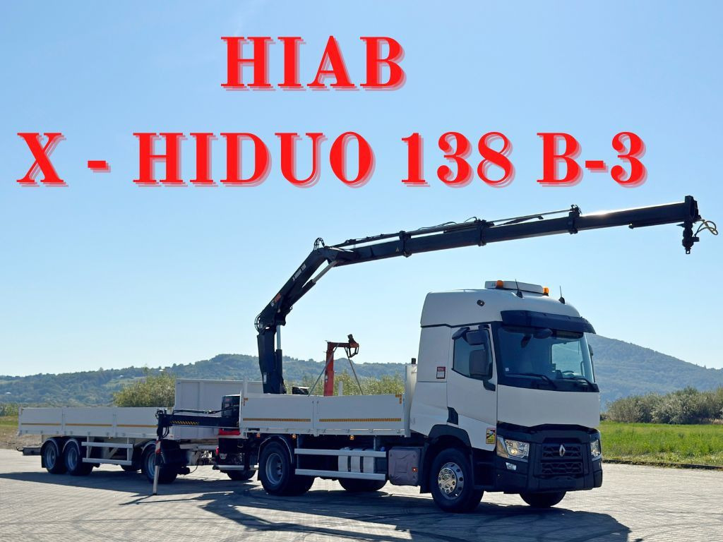 Renault C 440* HIAB X-HIDUO 138 B-3 + FUNK + Anhänger - Camión grúa: foto 1 Renault C 440* HIAB X-HIDUO 138 B-3 + FUNK + Anhänger - Camión grúa: foto 1