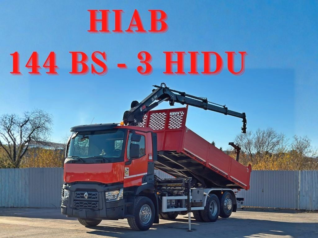 Renault C430 * HIAB 144 BS - 3 HIDUO+ FUNK/ 6x2 - Camión grúa: foto 1 Renault C430 * HIAB 144 BS - 3 HIDUO+ FUNK/ 6x2 - Camión grúa: foto 1