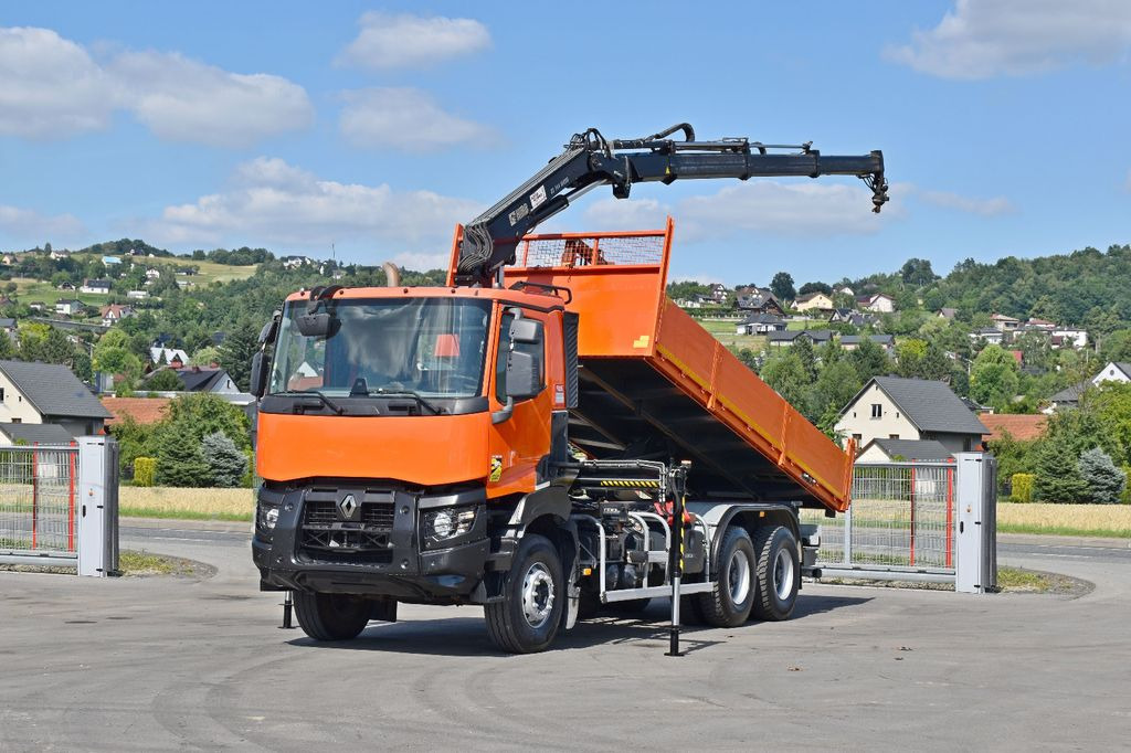 Renault K 430 * HIAB 144 B-3 HIDUO + FUNK / 6x4 - Camión grúa, Camión volquete: foto 2 Renault K 430 * HIAB 144 B-3 HIDUO + FUNK / 6x4 - Camión grúa, Camión volquete: foto 2
