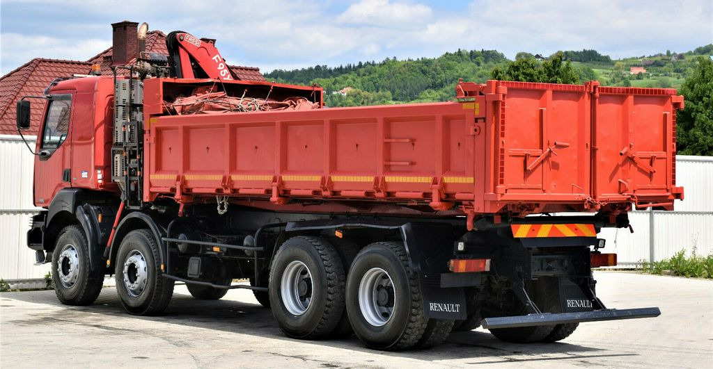Camión grúa, Camión volquete Renault KERAX 420 DCI Kipper 6,30m+FASSI F95AXS.21+FUNK: foto 7
