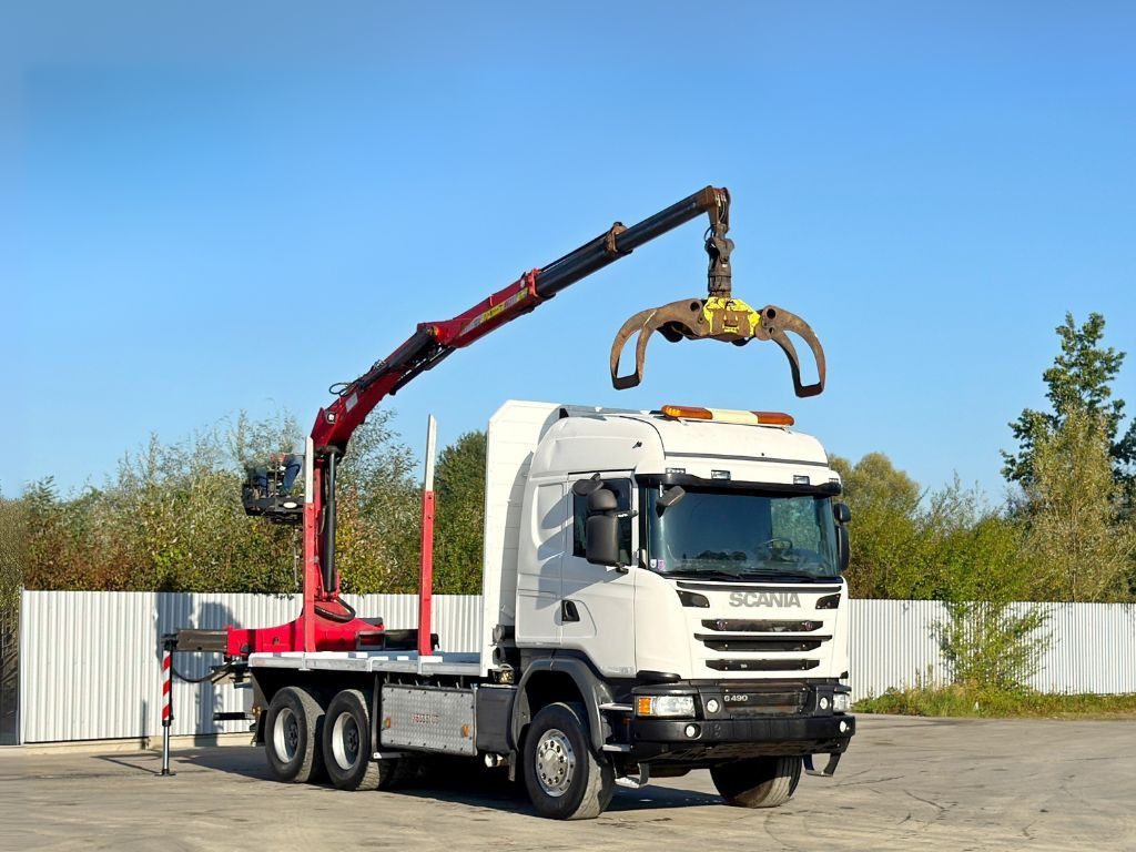 Scania G490* HOLZTRANSPORTER * PENZ 12Z8.70* 6x6 - Camión grúa: foto 2 Scania G490* HOLZTRANSPORTER * PENZ 12Z8.70* 6x6 - Camión grúa: foto 2