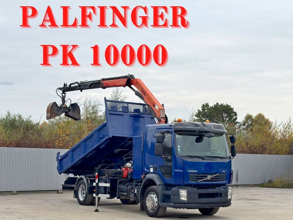 Volvo FL280 KIPPER 4,35m * PALFINGER PK 10000 + FUNK - Camión grúa: foto 1 Volvo FL280 KIPPER 4,35m * PALFINGER PK 10000 + FUNK - Camión grúa: foto 1
