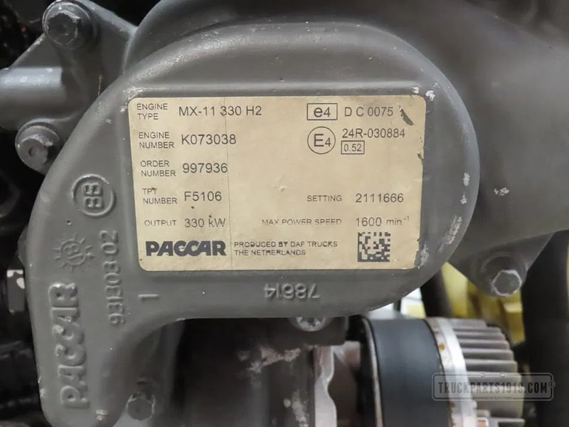 DAF Motor MX11 330 H2 Euro6 - Motor para Camión: foto 3 DAF Motor MX11 330 H2 Euro6 - Motor para Camión: foto 3
