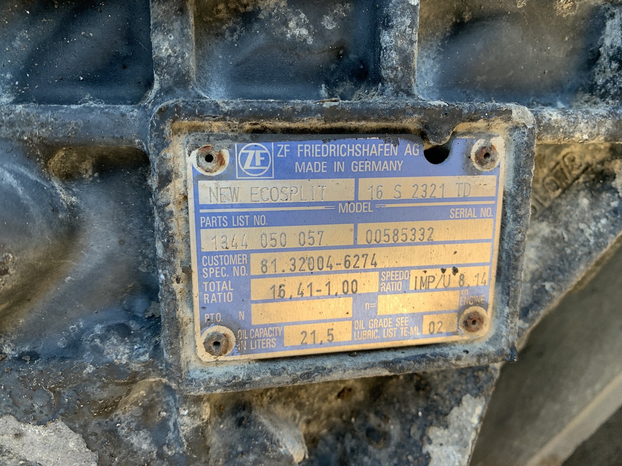 GEARBOX MAN TGX ZF16S2321 TD (WITH INTARTER) - Caja de cambios y piezas para Camión: foto 3 GEARBOX MAN TGX ZF16S2321 TD (WITH INTARTER) - Caja de cambios y piezas para Camión: foto 3