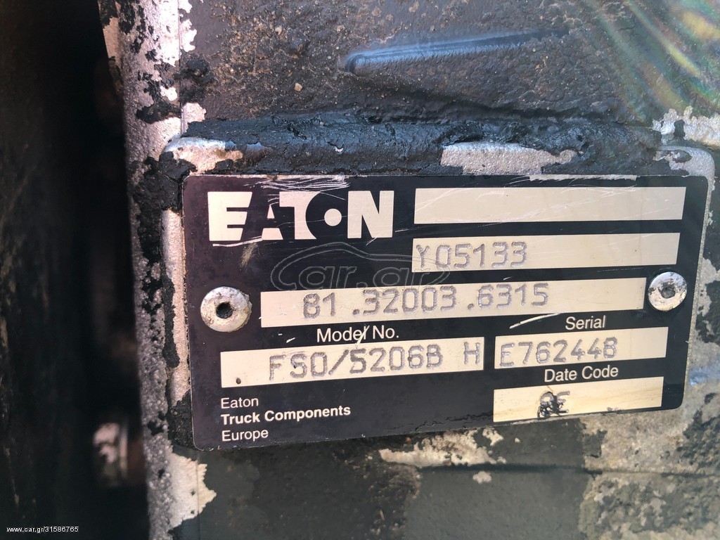 Motor para Camión MAN D0836LFL02 GEARBOX EATON FSO5206B: foto 7