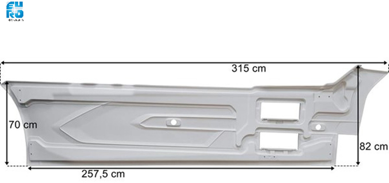 DAF XG XG+ XF ZIJSKIRT SET WB 4000mm 2022- PRIMER ,COMPLEET MET BEVESTIGING. - Carrocería y exterior para Camión: foto 4 DAF XG XG+ XF ZIJSKIRT SET WB 4000mm 2022- PRIMER ,COMPLEET MET BEVESTIGING. - Carrocería y exterior para Camión: foto 4
