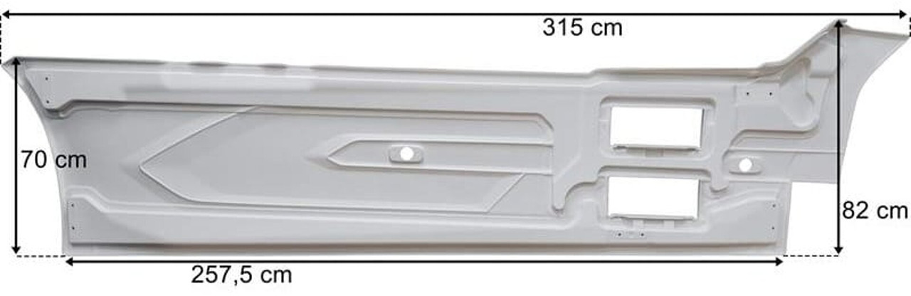 SIDESKIRT LEFT DAF XG WB400 PRIMER WITHOUT BRAKET 000234 - Parachoques para Camión: foto 2 SIDESKIRT LEFT DAF XG WB400 PRIMER WITHOUT BRAKET 000234 - Parachoques para Camión: foto 2