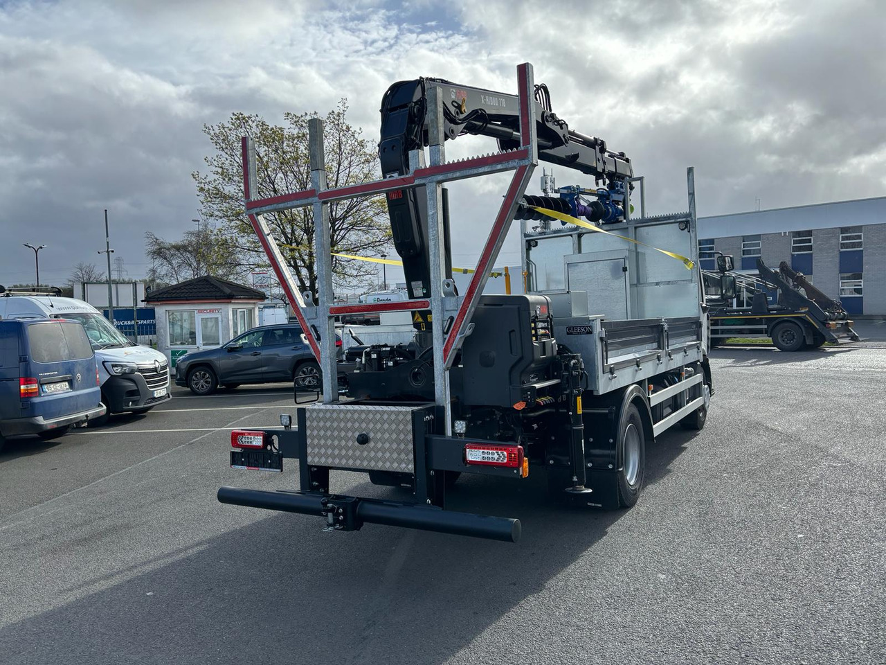 Camión caja abierta, Camión grúa Renault Trucks D 14 Flatbed drop side poling truck: foto 7