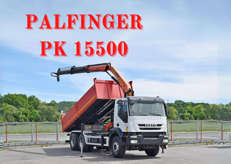 Iveco TRAKKER 360 * KIPPER 5,60 m * PK 15500 + FUNK * 6x4 - Camión volquete, Camión grúa: foto 1 Iveco TRAKKER 360 * KIPPER 5,60 m * PK 15500 + FUNK * 6x4 - Camión volquete, Camión grúa: foto 1