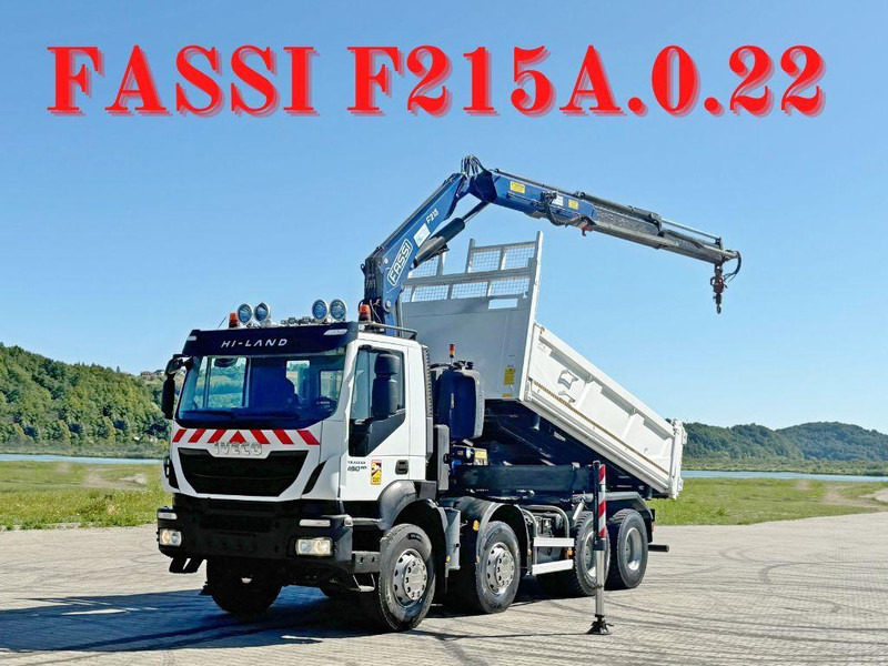Iveco TRAKKER 450 * FASSI F215A.0.22 + FUNK / 8x4 *TOP - Camión volquete, Camión grúa: foto 1 Iveco TRAKKER 450 * FASSI F215A.0.22 + FUNK / 8x4 *TOP - Camión volquete, Camión grúa: foto 1