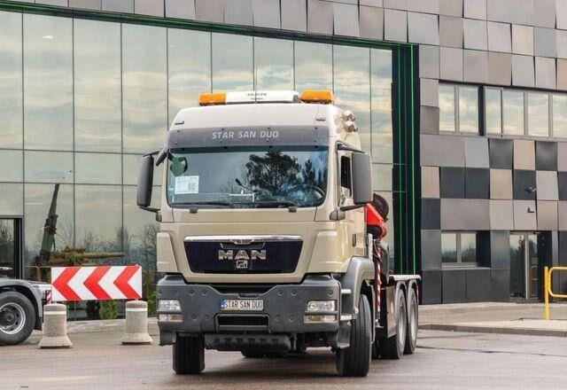 Camión caja abierta, Camión grúa MAN TGS 26.480 6x6 PALFINGER PK 34002 SH Crane Winc: foto 11