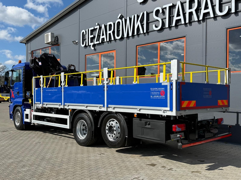 Camión caja abierta, Camión grúa MAN TGS TGX 26.360 / E6 / 143tys km !!! skrzynia + żuraw HMF / manua: foto 6