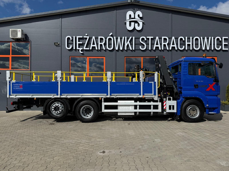 Camión caja abierta, Camión grúa MAN TGS TGX 26.360 / E6 / 143tys km !!! skrzynia + żuraw HMF / manua: foto 8