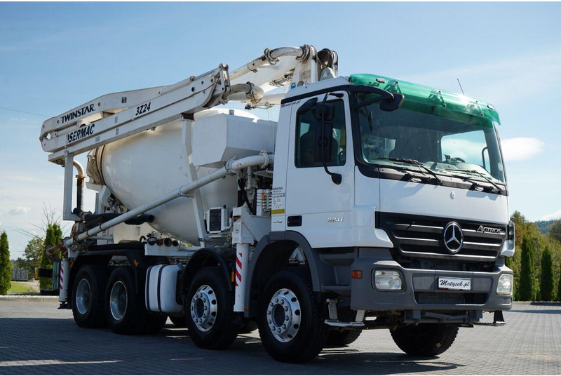 Mercedes-Benz ACTROS 3241 / POMPOGRUSZKA / 8X4 / BETONIARKA + POMPA SERMAC 3Z2 - Camión hormigonera: foto 1 Mercedes-Benz ACTROS 3241 / POMPOGRUSZKA / 8X4 / BETONIARKA + POMPA SERMAC 3Z2 - Camión hormigonera: foto 1