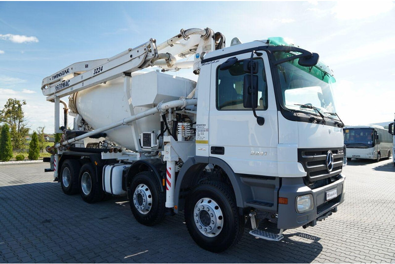 Mercedes-Benz ACTROS 3241 / POMPOGRUSZKA / 8X4 / BETONIARKA + POMPA SERMAC 3Z2 - Camión hormigonera: foto 2 Mercedes-Benz ACTROS 3241 / POMPOGRUSZKA / 8X4 / BETONIARKA + POMPA SERMAC 3Z2 - Camión hormigonera: foto 2