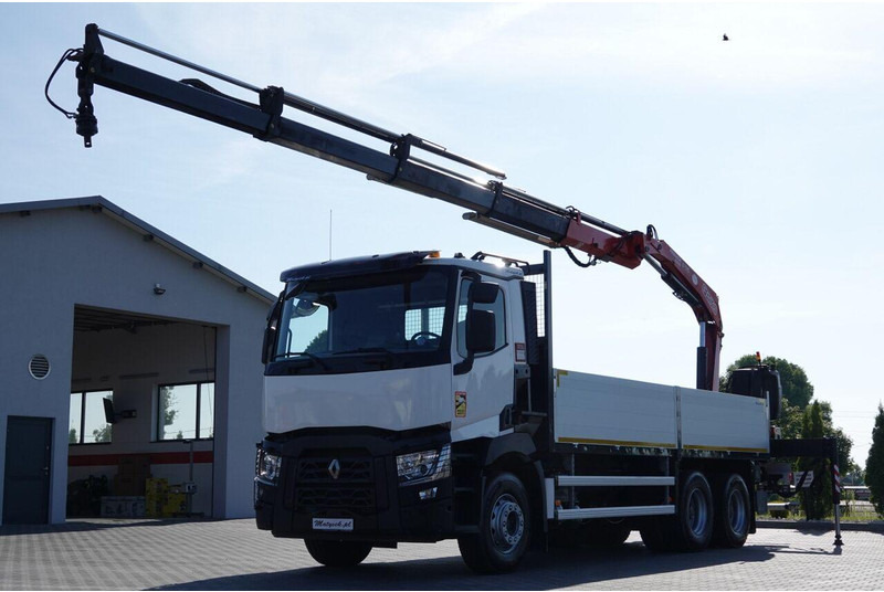 Renault C 380 / 6X4 / SKRZYNIOWY 6.4 M / + HDS FASSI F175A / MAX UDŹWIG - Camión caja abierta, Camión grúa: foto 4 Renault C 380 / 6X4 / SKRZYNIOWY 6.4 M / + HDS FASSI F175A / MAX UDŹWIG - Camión caja abierta, Camión grúa: foto 4