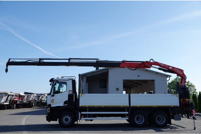 Renault C 380 / 6X4 / SKRZYNIOWY 6.4 M / + HDS FASSI F175A / MAX UDŹWIG - Camión caja abierta, Camión grúa: foto 5 Renault C 380 / 6X4 / SKRZYNIOWY 6.4 M / + HDS FASSI F175A / MAX UDŹWIG - Camión caja abierta, Camión grúa: foto 5