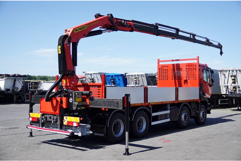 Renault C 430 / 8x4 / SKRZYNIOWY 7 M + HDS PALFINGER PK 2300-EH / WYSÓW - Camión caja abierta, Camión grúa: foto 4 Renault C 430 / 8x4 / SKRZYNIOWY 7 M + HDS PALFINGER PK 2300-EH / WYSÓW - Camión caja abierta, Camión grúa: foto 4
