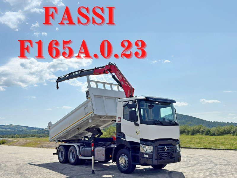 Renault C 430 * FASSI F165A.0.23 + FUNK * 6x4 - Camión volquete, Camión grúa: foto 1 Renault C 430 * FASSI F165A.0.23 + FUNK * 6x4 - Camión volquete, Camión grúa: foto 1