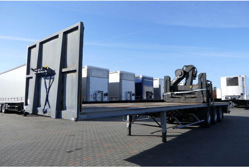 Samro NACZEPA PLATFORMA + HDS HIAB R 150 / DO BUDOWLANKI / PODŁOGA SZY - Semirremolque plataforma/ Caja abierta: foto 2 Samro NACZEPA PLATFORMA + HDS HIAB R 150 / DO BUDOWLANKI / PODŁOGA SZY - Semirremolque plataforma/ Caja abierta: foto 2