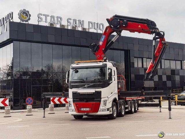 Volvo FH 550 8x2 HMF 8520 FLY JIB Winch Crane Euro 6 - Camión caja abierta, Camión grúa: foto 2 Volvo FH 550 8x2 HMF 8520 FLY JIB Winch Crane Euro 6 - Camión caja abierta, Camión grúa: foto 2