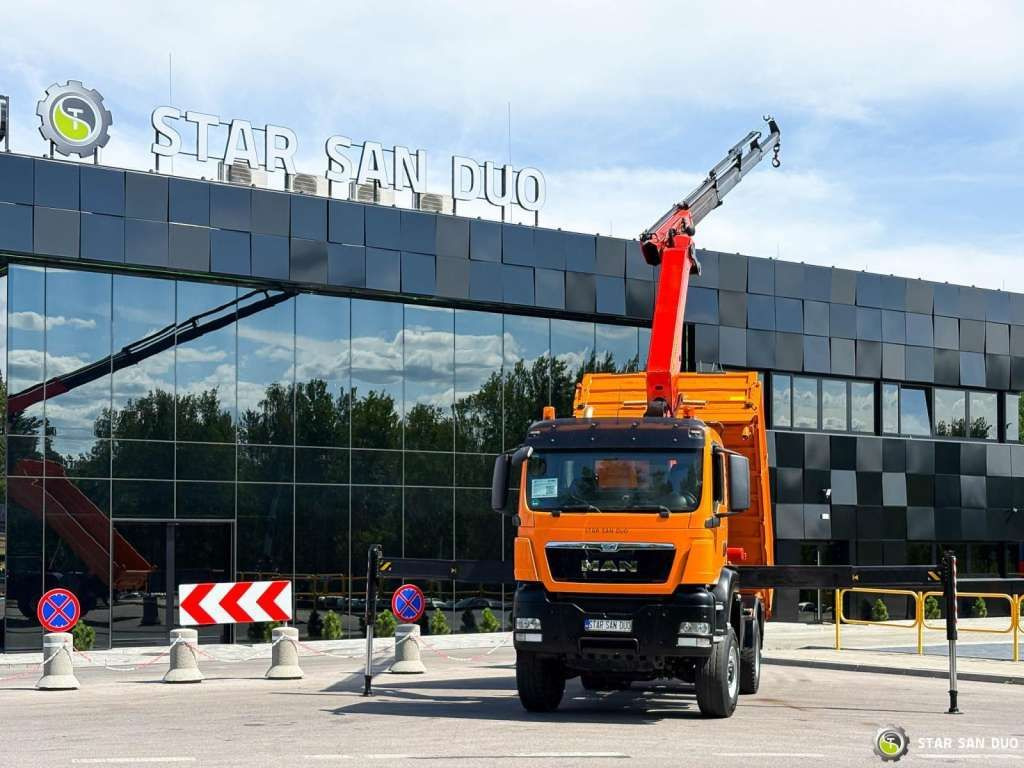 Camión grúa MAN  TGS 18.480 4x4 PALFINGER PK 22002  Crane Kipper: foto 6