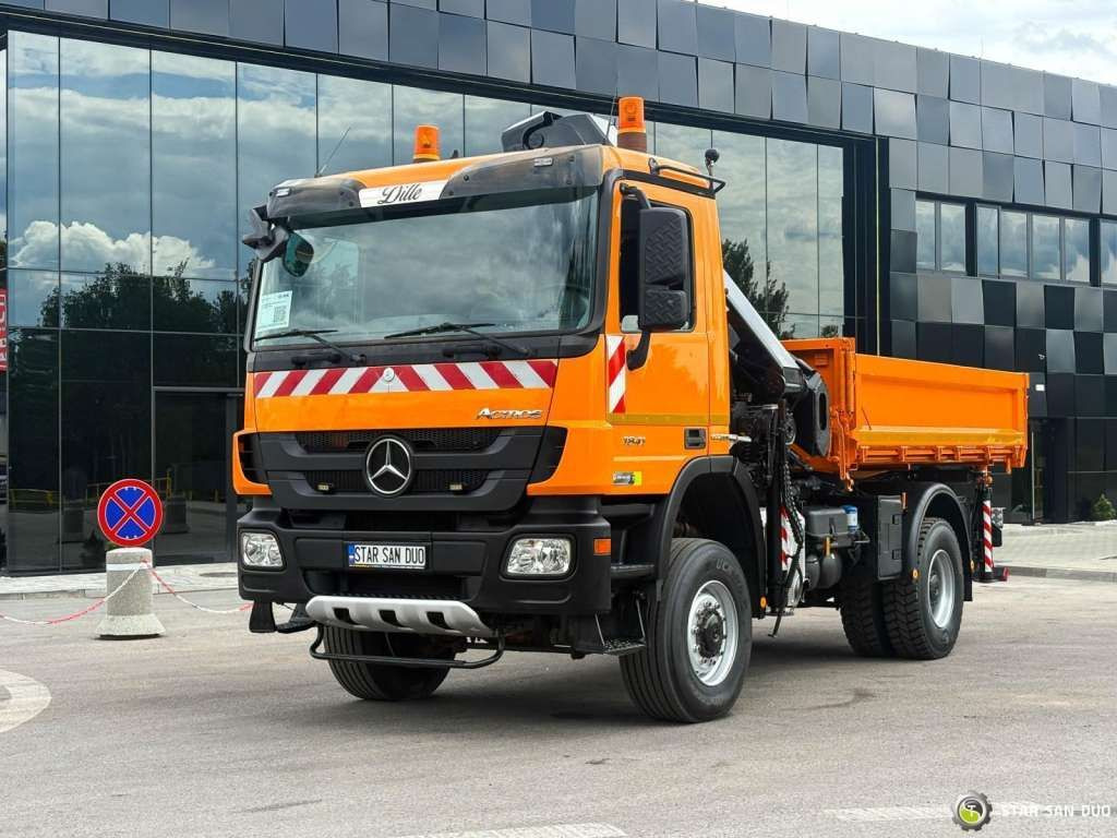 Camión volquete Mercedes-Benz  Actros 1841 AK 4x4 Hiab 288E-7 Crane Kipper: foto 12