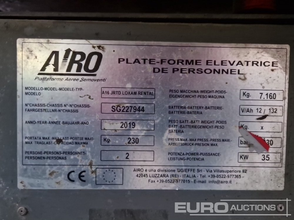 Plataforma elevadora 2019 Airo A16JRTD: foto 30 Plataforma elevadora 2019 Airo A16JRTD: foto 30
